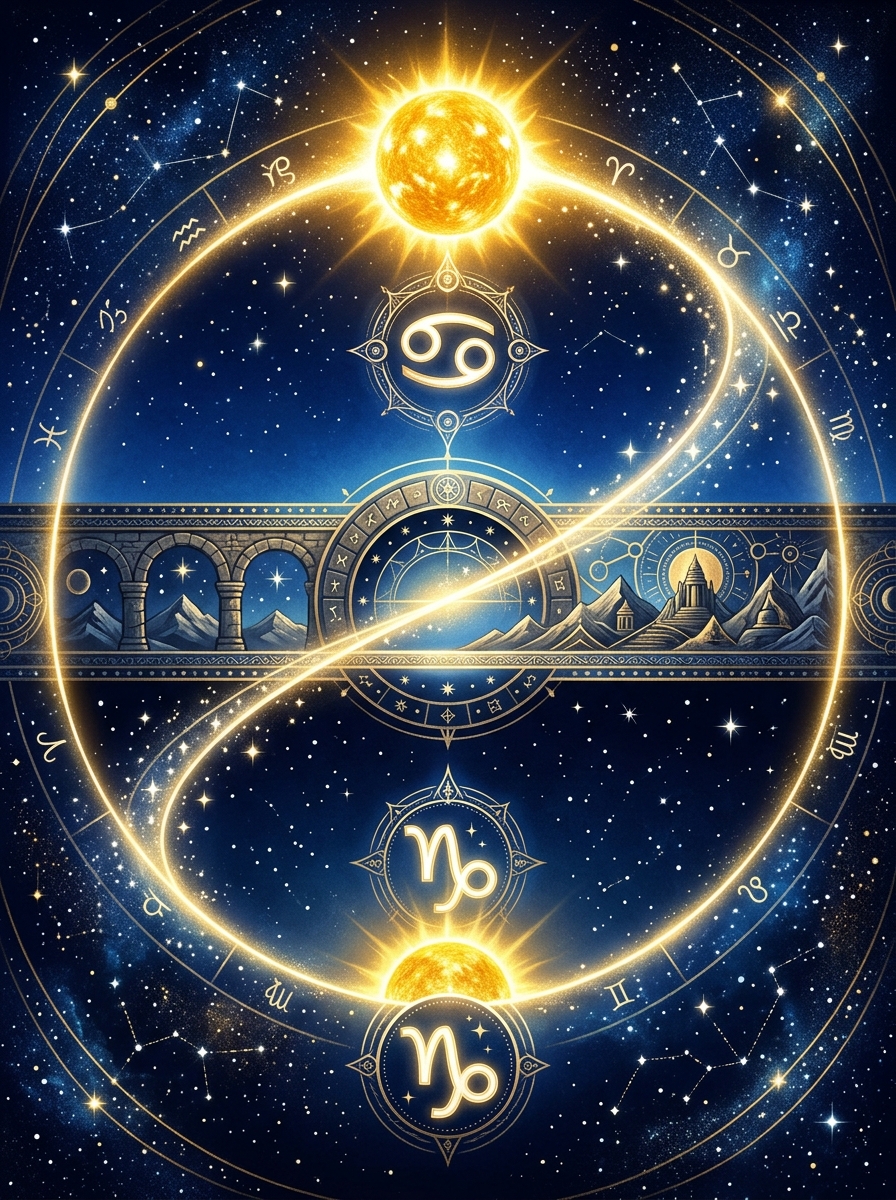 The Solstice in Astrology: Solar Gates, Cardinal Thresholds, and the Wheel of the Year