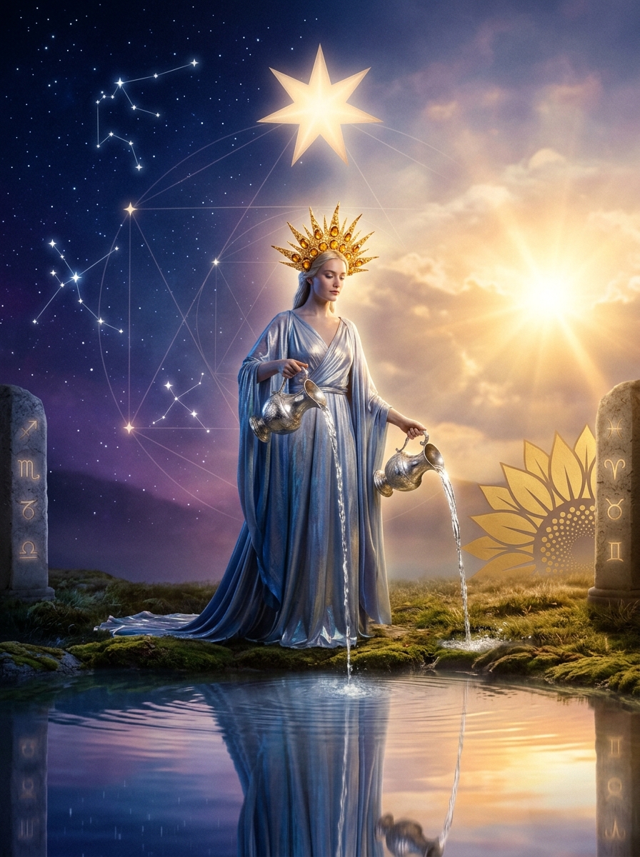 The Star and The Sun Tarot Combination: Archetypal Alchemy of Hope and Solar Consciousness