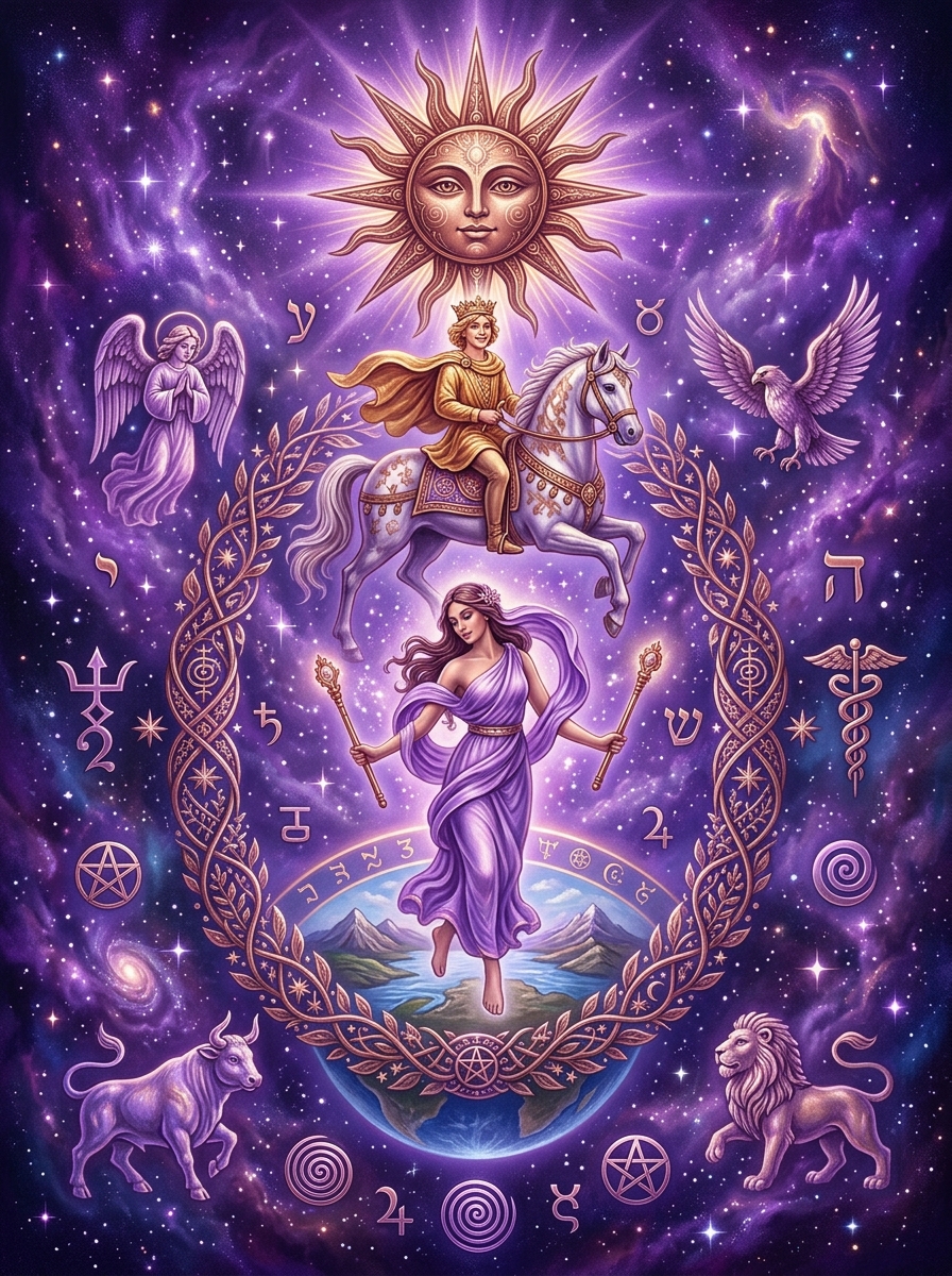 The Sun and The World Tarot Combination: Cosmic Synthesis and Complete Realization