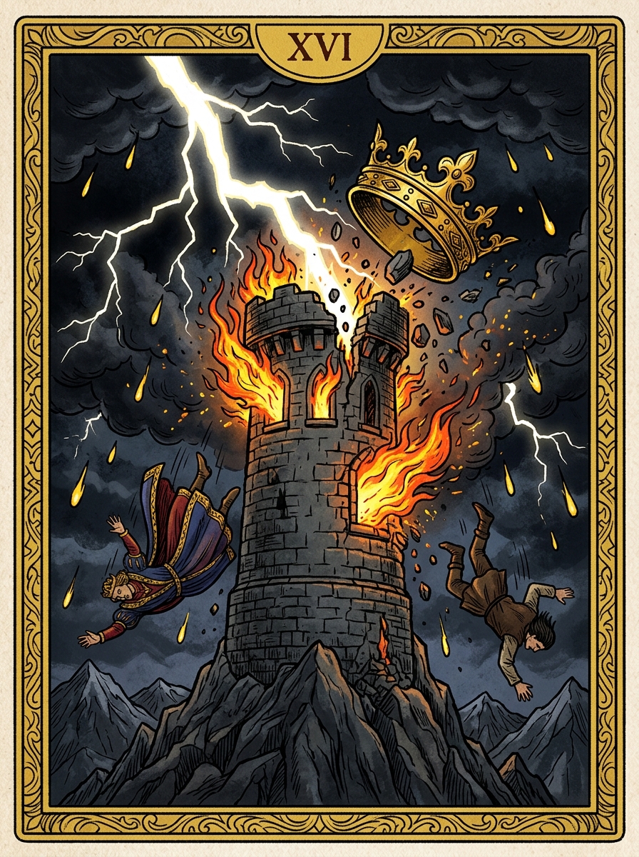 The Tower Tarot Card Meaning: Archetypal Symbolism, Interpretations, and Guidance