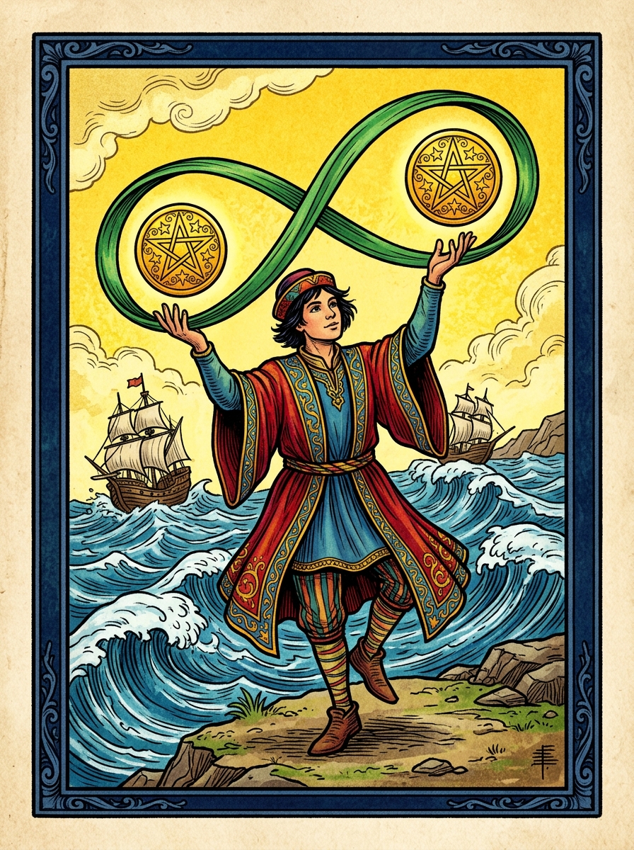 Two of Pentacles Tarot Card Meaning: Balancing Life's Demands