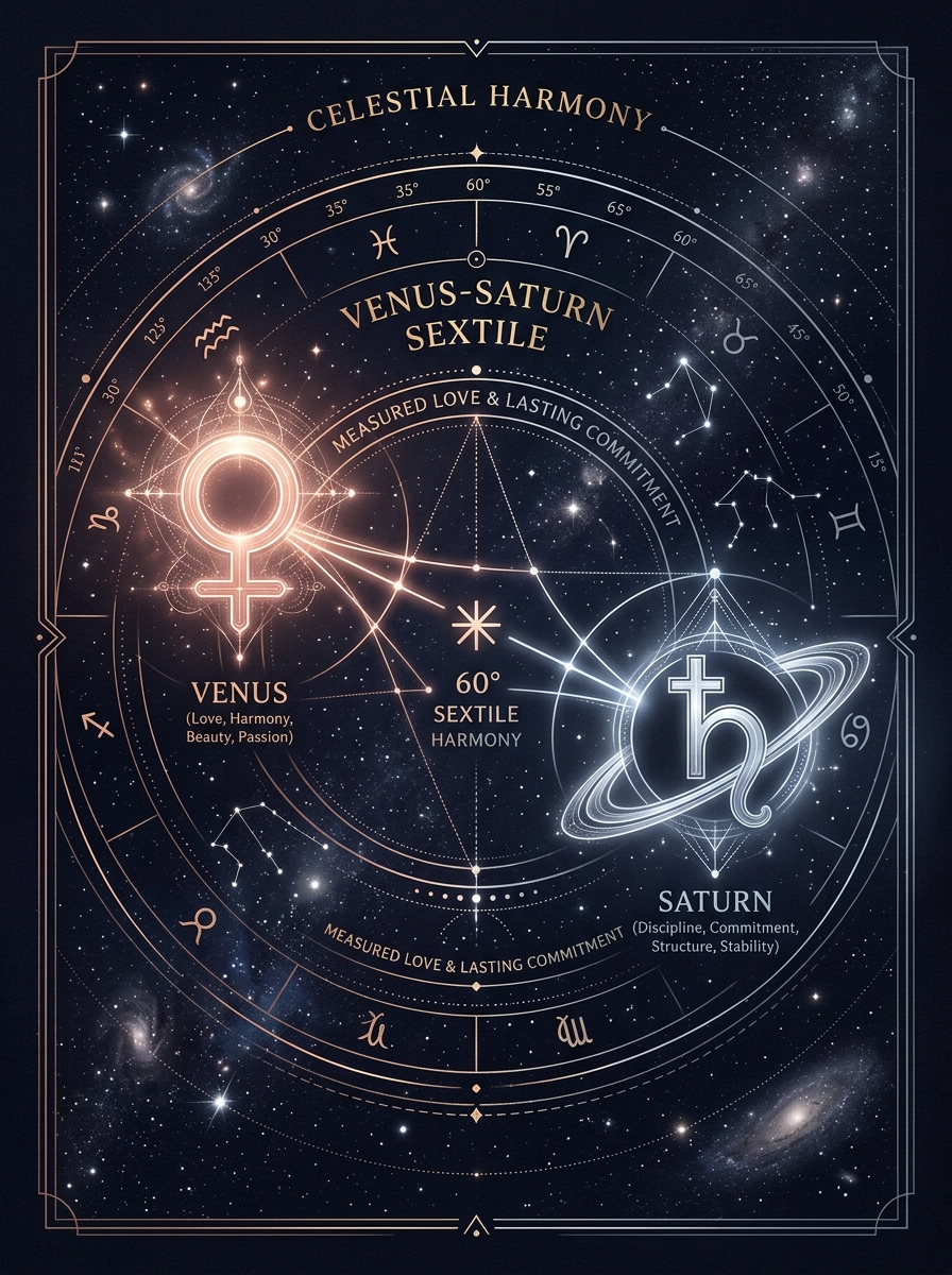 Venus Sextile Saturn: Love That Can Hold Its Shape