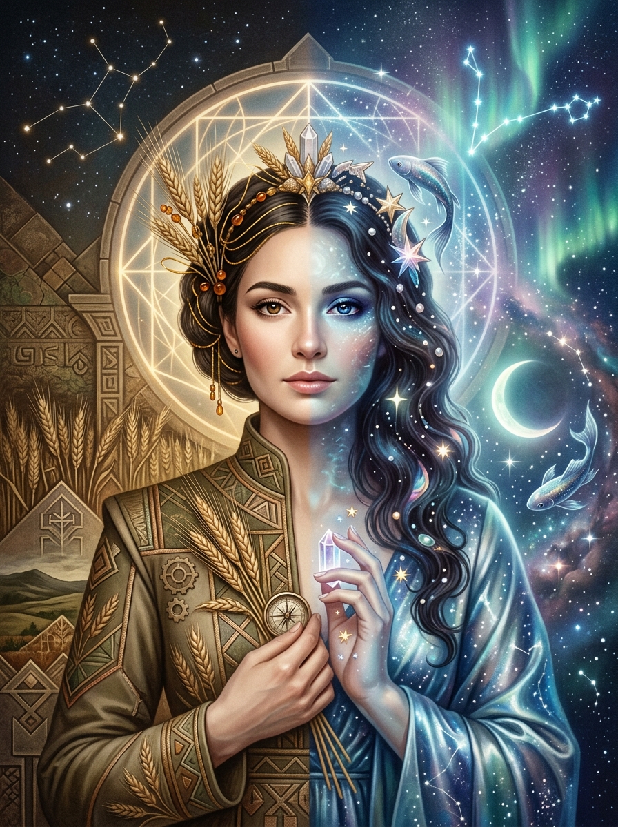 Virgo Sun Pisces Rising: The Concrete Dreamer